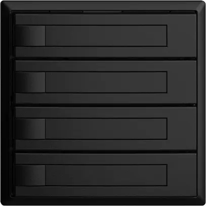 Pulsante KNX RGB EDUE, 250mW, s.LED, c.inserto carta, 4×pulsante, 1×tasto, ne 
