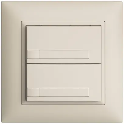 Pulsante INC KNX 2×EDIZIOdue crema RGB senza LED con inserto carta 