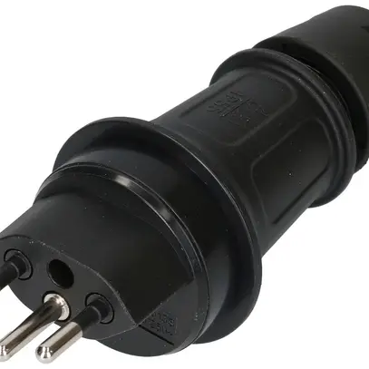 Spina tipo 13 MH TH55 tondo 10A 230V 3P nero 