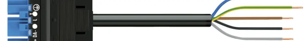 Anschlussleitung MIDI 5×2.5mm² 20A 400V 5m Cod.I Stecker-freies Ende blau Cca 