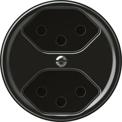 Presa origin 2×tipo 13 10A 230V 60×60mm nero 