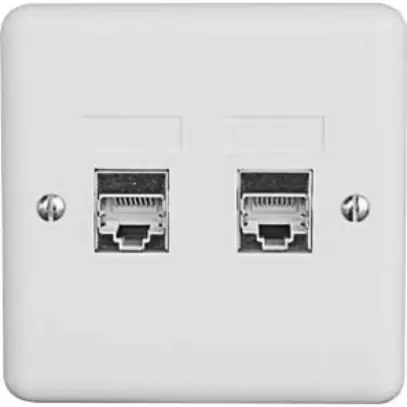 Scatola AP cat.6 St.2p.2RJ45/s bianco 