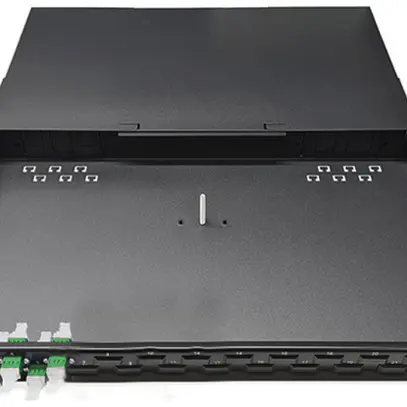 Breakoutbox 19" Dätwyler OV-SO 6×LCD/APC verde OS2 sfalsato 1UA nero 