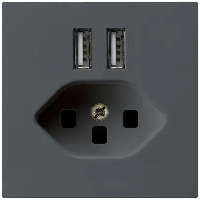 Presa 2×USB & T23 kallysto A 2400mA antracite 