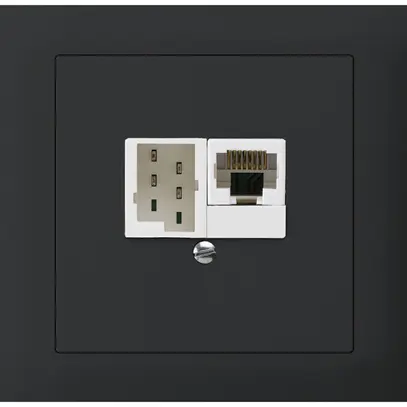 Scatola INS kallysto 1×RJ45u+1×TT83 nero 