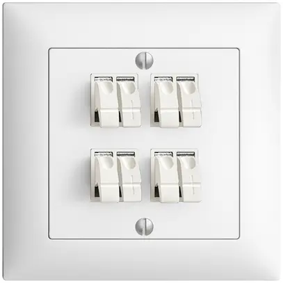 Prise ENC audio FMI 4×blanc borne à étrier pour 4 haut-parl. 
