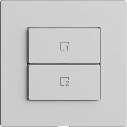 Poussoir scène 2 scènes vertical/2T WLAN Edue Wiser gris clair 