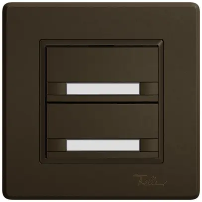 Poussoir KNX RGB ENC EDIZIO.liv SNAPFIX® capteur temp.s.LED étiqu.2× comm.2T br 
