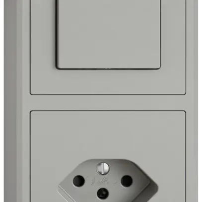 Combinaison AP EDIZIO.liv SNAPFIX® 2×1 140×74mm schéma 3/1L+1×T13 gris clair 