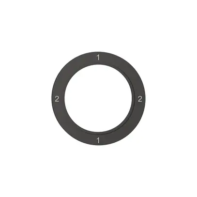 Disque indicateur NEVO, p.interrupteur rotatif, 2-1-2-1, noir 