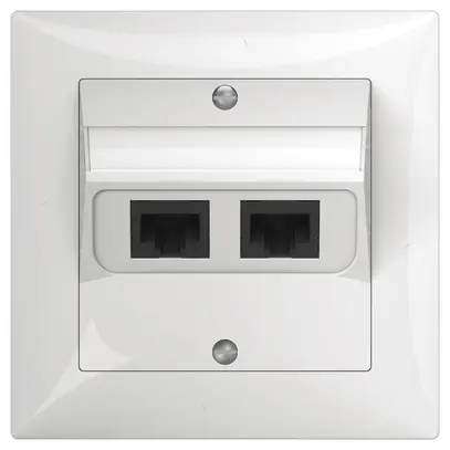 Scatola di raccordo INC SIDUS 2×RJ45 bianco lucido 