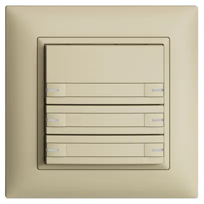 Pulsante KNX RGB INC EDUE FMI, 250mW, c.LED RGB, carta, 6×pulsante, 1×tasto, van 