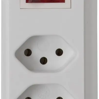 Prise multiple cleverLINE 3×T13 blanc 1.5m H05VV-F 3×1mm² avec interrupteur 