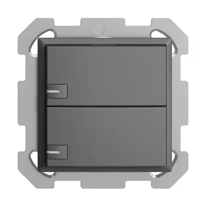 Poussoir KNX RGB ENC EDUE, 250mW, a.LED RGB, 2×poussoir, comm.1×touche, grf 