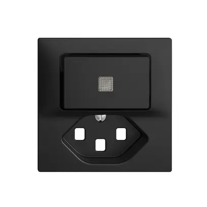 Kit frontale EDIZIOdue nero 60×60mm T23 con lente 