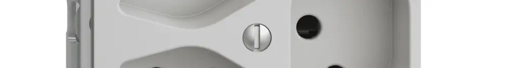 Prise AP EDIZIOdue 3×T13 gris clair, 1×S intérieur pour combinaison 