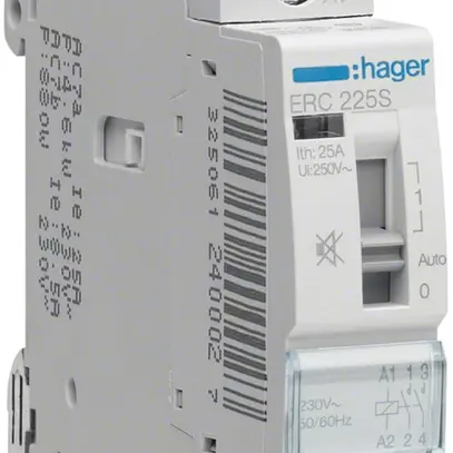 REG-Schütz Hager ERC 230VAC 2 Schliesser 0 Öffner 25A brummfrei 1TE 