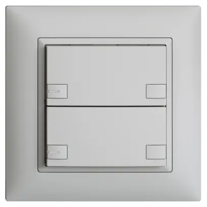 Poussoir KNX RGB ENC EDUE FMI, 250mW, a.LED RGB, 2×poussoir, C.2×T., grc 
