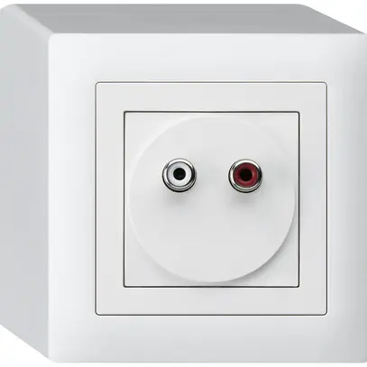 Prise de raccordement AP kallysto audio RCA blanc 