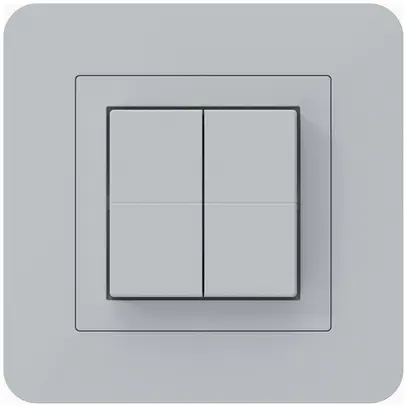 Pulsante senza fili Friends of Hue KTR, 4×, 94×94mm, adesivo, grigio chiaro 
