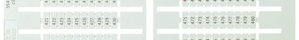 Etichetta di marcaggio 5×9mm 2×51…100, 5 carte da 100 