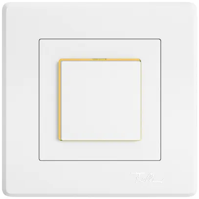 Tasto a pulsante INC EDIZIO.liv SNAPFIX® ARK/1P illuminazione laterale giallo bi 