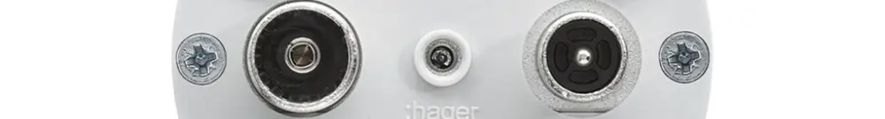 Intérieur pour prise antenne Hager R/TV montage E 14dB 2GHz 