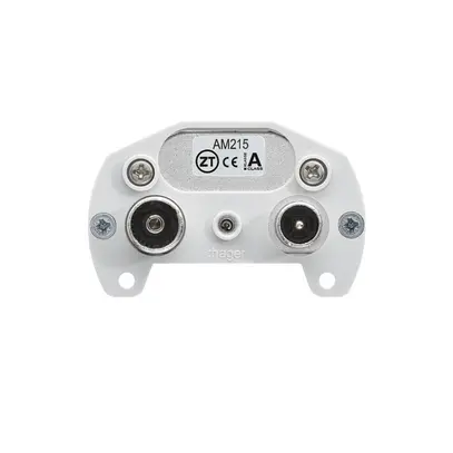 Inserto per presa antenna Hager R/TV montaggio E 14dB 2GHz 