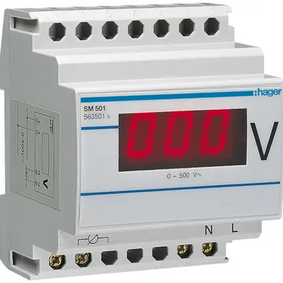 Voltmètre INC Hager 0…500VAC 
