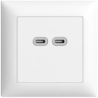 Prise ENC USB 18W 2×type C Feller EDIZIOdue FMI 230V 3600mA blanc 
