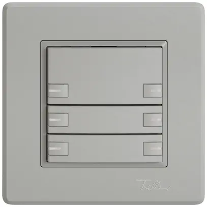 Pulsante KNX RGB INC EDIZIO.liv SNAPFIX® sensore temp.RGB-LED 6× com.1T grc 
