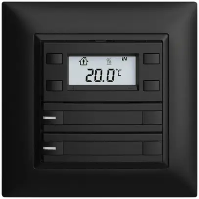 Pulsante RTH INC KNX 2×EDIZIOdue FMI nero, con carta+LED RGB 