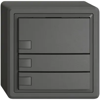 Pulsante KNX RGB AP EDIZIO.liv SNAPFIX® sensore temp.s.LED 3× com.1T grs 