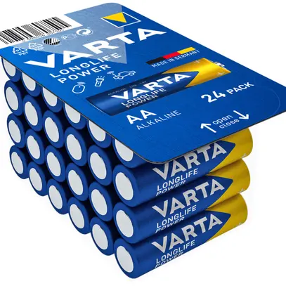 Pile alcaline VARTA Longlife Power AA paquet à 24 pièces 