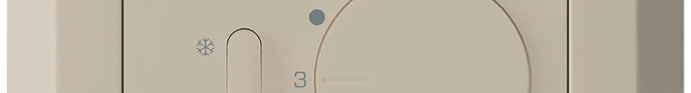 Termostato INC Hager kallysto.line, con interr.di riscald./raffred., beige 