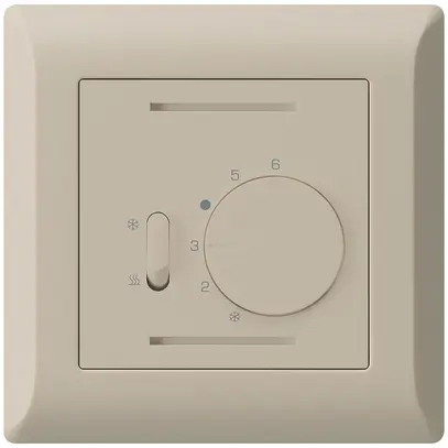Termostato INC Hager kallysto.line, con interr.di riscald./raffred., beige 