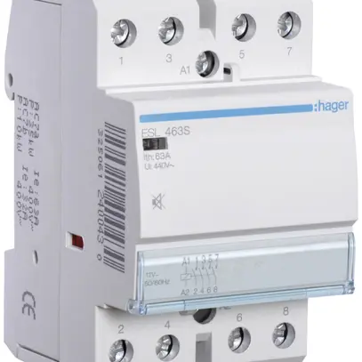 Contattore AMD Hager 12VAC 4 chiusura 0 apertura 63A senza ronzio 3UM 