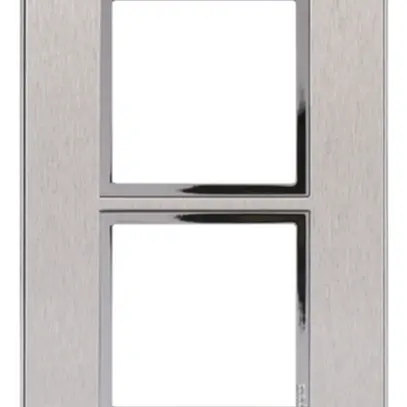 UP-Kopfzeile Legrand Arteor 2×1, vertikal, stainless steel 