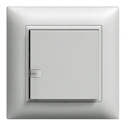 Poussoir ENC ZEP 1c/1t ON-OFF avec LED EDIZIOdue silver 