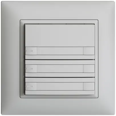 Pulsante INC KNX 3×EDIZIOdue grigio chiaro RGB con LED con inserto carta 