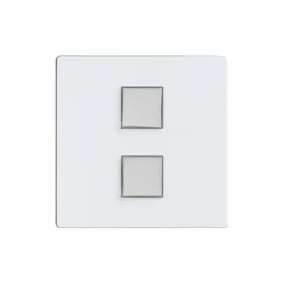 Kit di copertura EDIZIOdue elegance per tasto doppio perla 