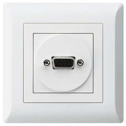 UP-Anschlussdose kallysto.line VGA weiss mit Schraubanschluss 