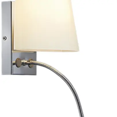Applique SLV COUPA FLEXLED, G9 40W c.lpda d.lettura LED 1W, vetro satinato cromo 
