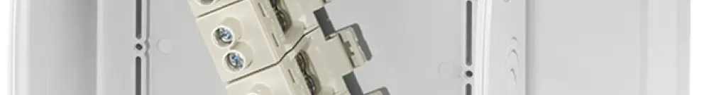 Scatola di derivazione AP Hensel KF G con mors.5×25mm² grigio 