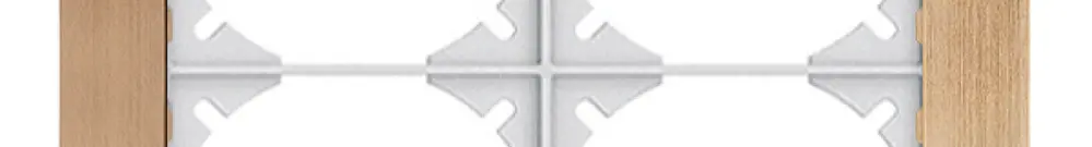 Telaio di copertura EDIZIOdue prestige 2×2 ottone champagne 