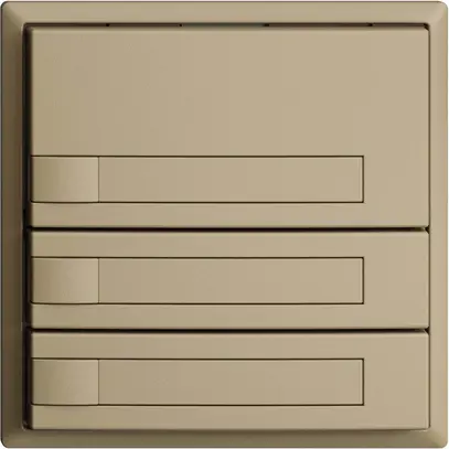 Poussoir ENC KNX 3× EDIZIOdue sand RGB sans LED avec insert papier 