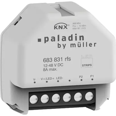 Actionneur-variateur KNX RF INC paladin 683 831 rfs 1-can 0…384W LED 12…48VDC 