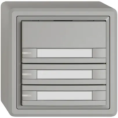 Pulsante KNX RGB AP EDIZIO.liv SNAPFIX® sensore temp.RGB-LED targ.3× com.2T grc 