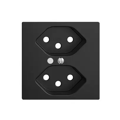 Kit frontale EDIZIOdue nero 60×60mm 2×T13 con lente 
