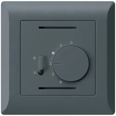 Termostato INC Hager kallysto.line, con interr.di riscald./raffred., antracite 